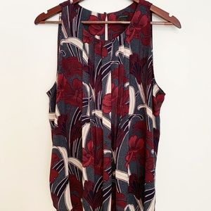 Ann Taylor Pleated Sleeveless Blouse